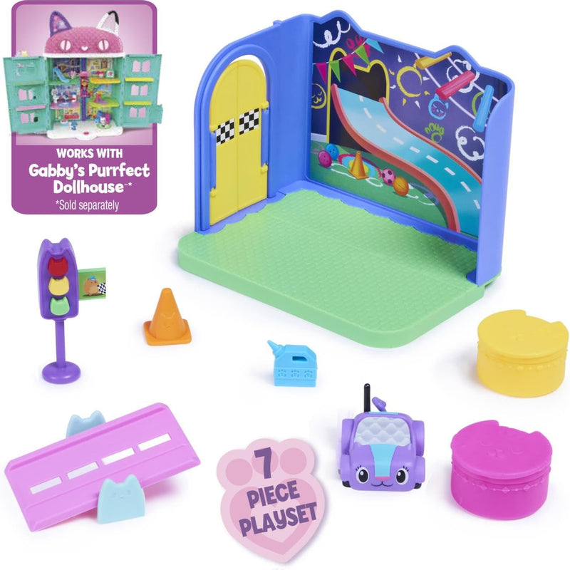 Gabby's Dollhouse, Carlita Purr-ific Play Room with Carlita Toy Car, Accessories, Furniture and Dollhouse Deliveries, Kids Toys for Ages 3 and up