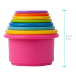 The First Years Stack & Count Stacking Cups: Colorful Baby Bath Toys for Learning and Fun