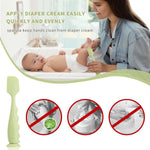 Baby Diaper Cream Spatula with Case-1 Large 2 Mini Butt Paste Spatula with 2 Travel Case-Soft Baby Butt spatula baby Diaper Cream Applicator-Diaper Rash spatula Bum Spatulas Brush
