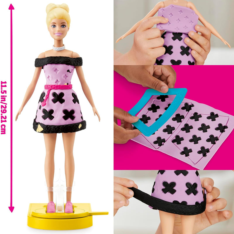 Play-Doh Barbie Designer Fashion Show Set, Make Doll Clothes with 21 Accessories & Modeling Compound, Kids Arts & Crafts for Girls & Boys, Ages 5+