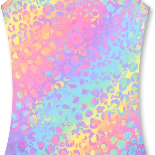 LUOUSE Girls Sparkle Swimsuits Quick Dry Racerback One Piece Hawaiian Beach Swimwear Bathing Suit with Adjustable Strap 5t - 6t