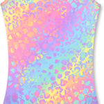 LUOUSE Girls Sparkle Swimsuits Quick Dry Racerback One Piece Hawaiian Beach Swimwear Bathing Suit with Adjustable Strap 5t - 6t