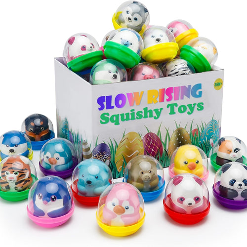 30-Pack Party Favors: Slow-Rising Animal Squishies, Classroom Prizes, Stress Relief Toys