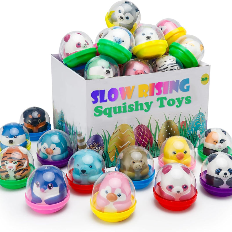 30-Pack Party Favors: Slow-Rising Animal Squishies, Classroom Prizes, Stress Relief Toys