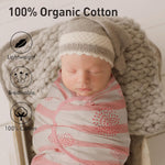 GLLQUEN BABY Swaddles for Newborns 0-3 Months, Adjustable & Easy Fastener | 3-Pack, Baby Girl Swaddles Organic Cotton Womb-Like Nursery Swaddling Blanket reduces startle reflex, Soft & Skin-Friendly