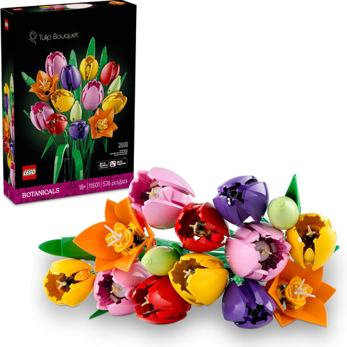 LEGO Botanicals Tulip Bouquet Building Set - Adults, Artificial Flowers, Home Decor, Craft Kit, Gift for Women & Men, Ages 18+