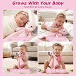Pro Goleem Baby Girl Gifts Elephant Security Blanket with Stuffed Animal Snuggle Toy Lovey Soft Lovie Baby Registry Search for Infant and Toddler Pink 16 Inch