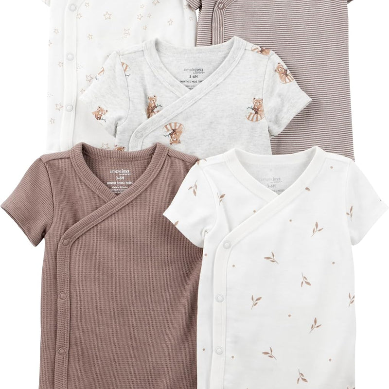 Simple Joys by Carter's Unisex Baby 5-pack Side Snap Short-sleeve Bodysuit