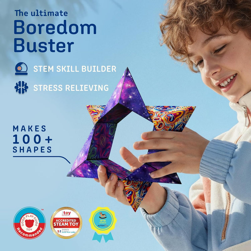 Award-Winning Shashibo Shape Shifting Box with Ultra Strong Magnets for Kids, Teens, and Adults, Perfect Sensory Gift