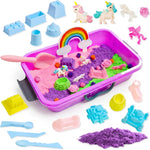 AGENTLAN Ocean Sensory Bin with Sensory Sand, Ocean Toys for Kids | Sand Kit with sea animals, Sea sand box sensory kit, Gift for toddlers ages 3+