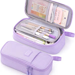 CICIMELON Durable Pen Pencil Case Big Storage Pen Pouch Bag for School Supplies Office College Teen Girls Adults, Purple