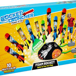 Otoseth Toys Rocket Launcher for Kids - Adjustable Launch Stand, 8 Multi-Color Foam Rockets, Age 3+