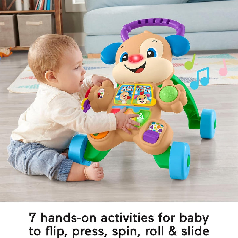 Fisher-Price Baby Toy Laugh & Learn Smart Stages Puppy Walker with Educational Music Lights & Activities for Infants Ages 6+ Months