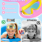 2 Pack Wide View Swimming Goggles, No Leaking Kids Swim Goggles with Anti-Fog/UV HD View Kids Goggles Boys Girls 5-15
