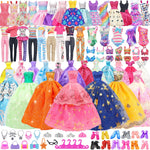 ZITA ELEMENT 101 Pcs Doll Clothes and Accessories Ramdom Style Gift Box Package, 5 Wedding Gowns 2 Fashion Dresses 2 Casual Outfit 2 Swimsuits 67 Accessories for 11.5 inch Doll Clothes for Age 3-10
