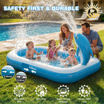 Splash Pads for Toddlers 1-3, Dolphin Toy Sprinkler for Kids, Outdoor Play Mat for Babies, 68" Backyard Inflatable Kiddie Pool, Splash Pad for Kids Ages 4-8, Birthday Gifts for 1 Year Old Boy Girl
