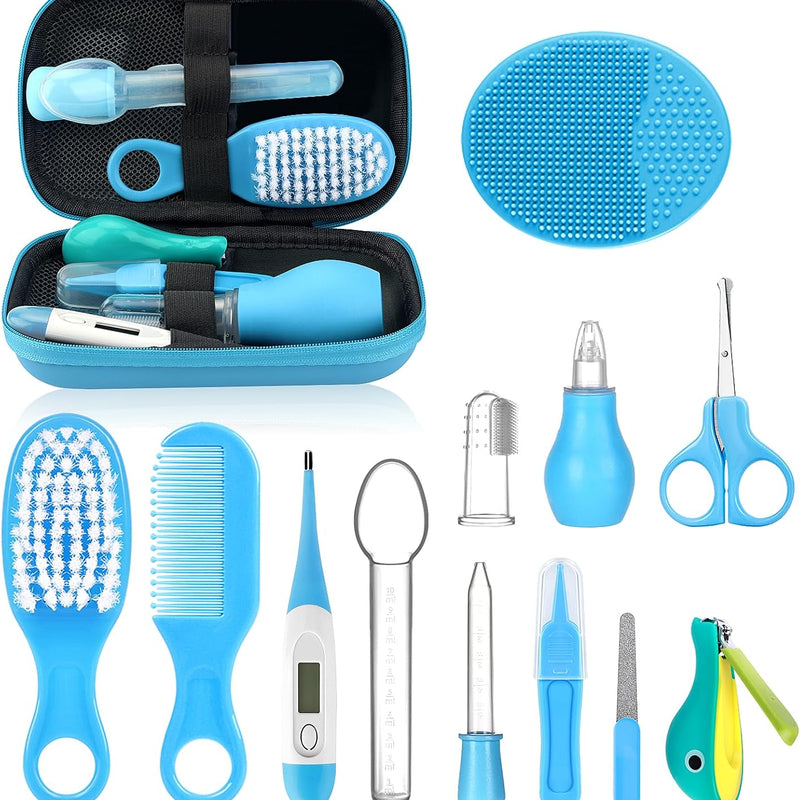 Baby Healthcare and Grooming Kit, Portable Baby Safety Care Set, Baby Essentials kit for Newborn (Blue 20 in 1)