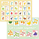 Bright Seed Disposable Placemats for Baby & Toddlers, Learning Mat- Animal1 | 40 Disposable Placemats, ABC, Numbers & Animal Learning, Perfect for Restaurants & Travel, Helps Keep Tables Clean