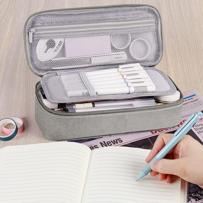WEMATE Pencil Case, Large Storage Organizer, Makeup Bag, Teacher Must - have, Big Pencil Pouch, Marker Case for College