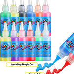 Kidisego Aqua Fairy Water Gel Kit for Kids, Magic Water Elf Toy Kit with 12 Colors 18 Molds 6 Pack of Magic Powder, Crate Your Own Magic Elf Kit Water Pets Craft Kits for Kids