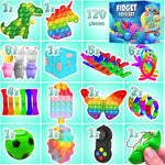 Fidget Toys, 120 Pack Party Favors for Kids 8-12 4-8, Sensory Toy for Autism Autistic Anxiety Children Boys Girls, Classroom Treasure Box Prizes Pinata Stocking Stuffers Gifts Carnival ADHD