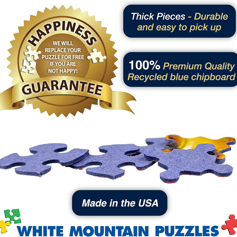 White Mountain 1000 Piece Jigsaw Puzzle Patriotic Summer Celebration Puzzles with Large Pieces for Adults and Family 24"x30" - 4th of July