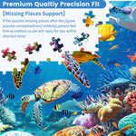500 Piece Puzzle for Adults, Turtle Jigsaw Puzzles, Sea Animals Puzzles 500 Pieces, Birthday and Barious Holiday Party for Family Adult, Funny Puzzle for Adults, 20.5x15 in