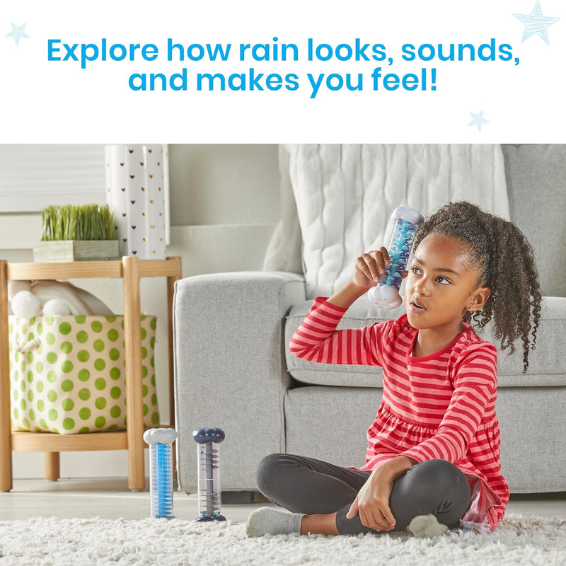 hand2mind Calming Sensory Tubes, Rain Sound Fidget Tubes, Rain Stick Instrument, Toddler Sensory Toys, Calm Down Corner Supplies, Science Classroom Weather Toys, Play Therapy Activities