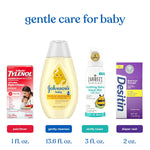 Johnson's Baby Gentle Care Kit, Baby Skin Care, 4 Items, Includes Desitin Maximum Strength Paste, Infants' Tylenol, Fever Reducer, Johnson's Baby Head-to-Toe Baby Wash, Zarbee's Soothing Saline Mist