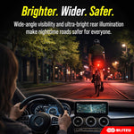 Water-Resistant Bike Light Set for Night Riding, USB Rechargeable Front and Rear Lights with Bell for Safety, 4+5 Modes for Men, Women & Kids