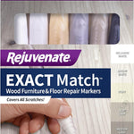Rejuvenate Exact Match Wood Furniture & Floor Repair Markers, 6 Count, Brown Markers Cover All Scratches, Scuffs And Damage To Wood Furniture And Flooring