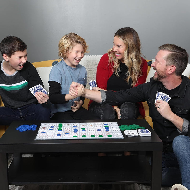 Jax SEQUENCE Game with Folding Board, Cards, and Chips for 2-12 Players, Ages 7 and Up