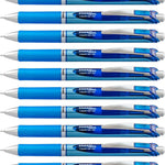 Pentel EnerGel Deluxe RTX Retractable Liquid Gel Pen, Medium Line, Needle Tip, Blue Ink, Box of 12 (BLN77-C), 0.7mm needle