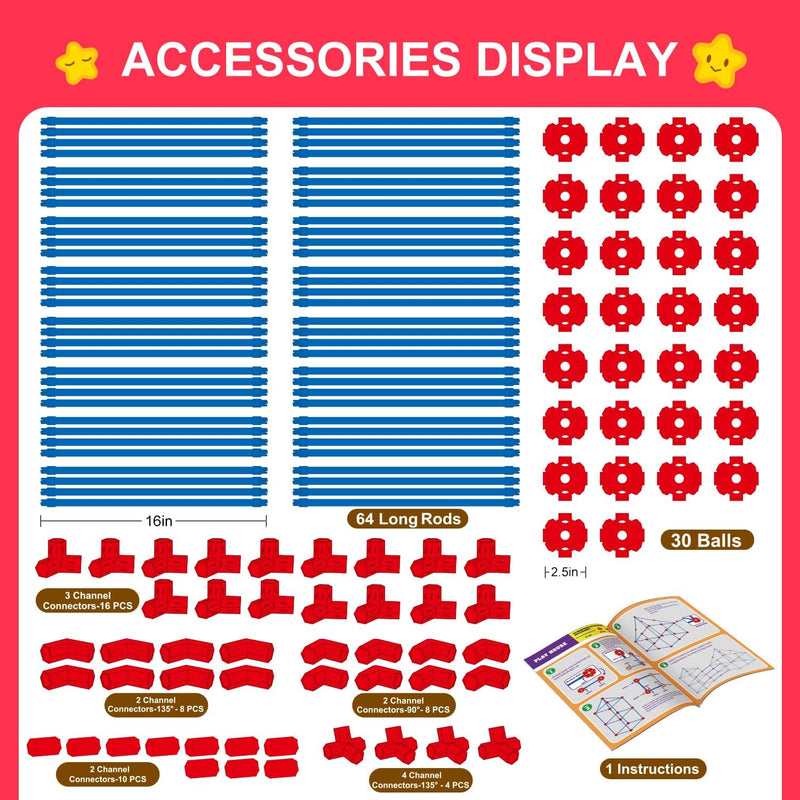 Original fort building kit for kids, STEM construction toys, 140 pieces, creative set for indoor and outdoor activities