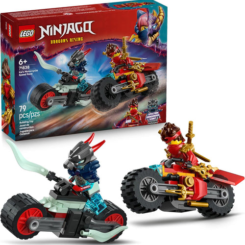 LEGO NINJAGO Kai's Motorcycle Building Toy for Kids, 2 Minifigures, Ages 6+, Building Blocks for Boys & Girls