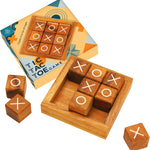 BSIRI Wooden Tic Tac Toe Coffee Table Decor Game Living Room Home Office Decorative Small Desk Bar Top Classic XO Tictactoe Toy Board Travel Size Wood Mini Gifts for Family Games and Gifts for Adults
