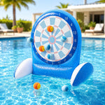 Inflatable Dart Board Water Game for Kids - Pool Toys with Sticky Balls, Safe PVC Material, Add Water for Stability, Includes 10 Balls & Air Pump, Ages 3-12 Family Outdoor Fun