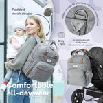 RUVALINO Baby Diaper Bag Backpack with Changing Pad, Baby Shower Gifts | Baby Essentials, Waterproof Travel Baby Bags for Mom Dad Girl Boy, Insulated Bottle Holders, Pacifier Case, Large Capacity