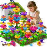 81-Piece Flower Garden Building Toys Set for Girls Ages 3-6, Building Educational Stem Toys with Storage Box