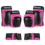 adult 6 in 1 protective gear set for skateboarding biking roller skating cycling sports black