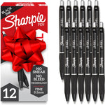 Sharpie S-Gel Pens, Fine Point (0.5mm), Black Ink, 12 count - Ideal for Writing, Journaling, Drawing, Coloring, Note-Taking, College Supplies