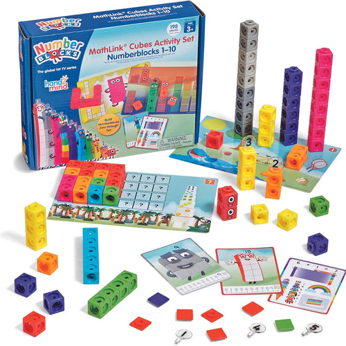 Numberblocks MathLink Cubes, 30 learning activities, counting blocks for kids, ages 3-5, preschool educational toys