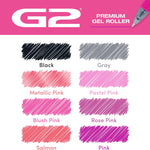 Pilot G2 Premium Gel Roller Pens, G2 Boost Pink Pens Pack, The Colors of Optimism, 8 Pack Pouch, Fine Point 0.7 mm, Assorted