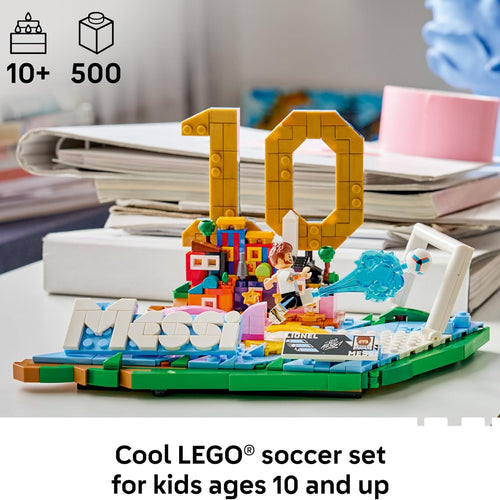 LEGO Lionel Messi Soccer Highlights Building Set for Kids, Ages 10+, Collectible Display Gift
