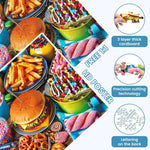 500-piece adult jigsaw puzzle with hamburger theme and 20.5x15 in size