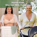 haakaa Petal Soft Silicone Milk Collector for Breastfeeding - 2PCS | Discreet Leak-Protection Breast Milk Saver, Reusable Breast Shells Milk Collection Cup for Breastfeeding with Cleaning Brush