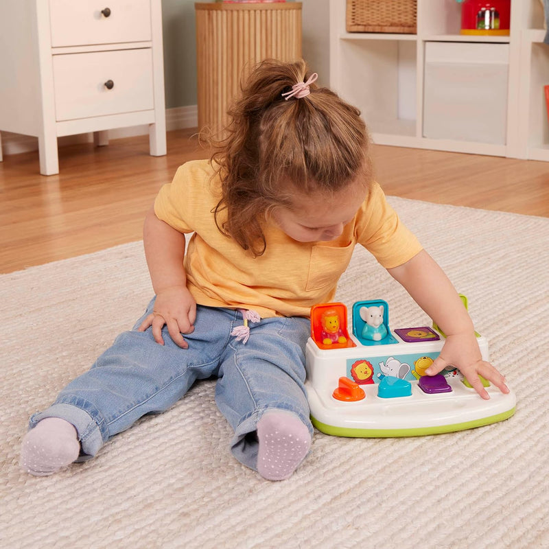 Battat Cause and Effect Toy with Buttons and Colors for Kids, Toddlers, and Babies