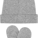 BQUBO Baby Hats and Mittens Infant Cotton Beanie Gloves No Scratch Set Newborn Hospital Hat for Boys Girls