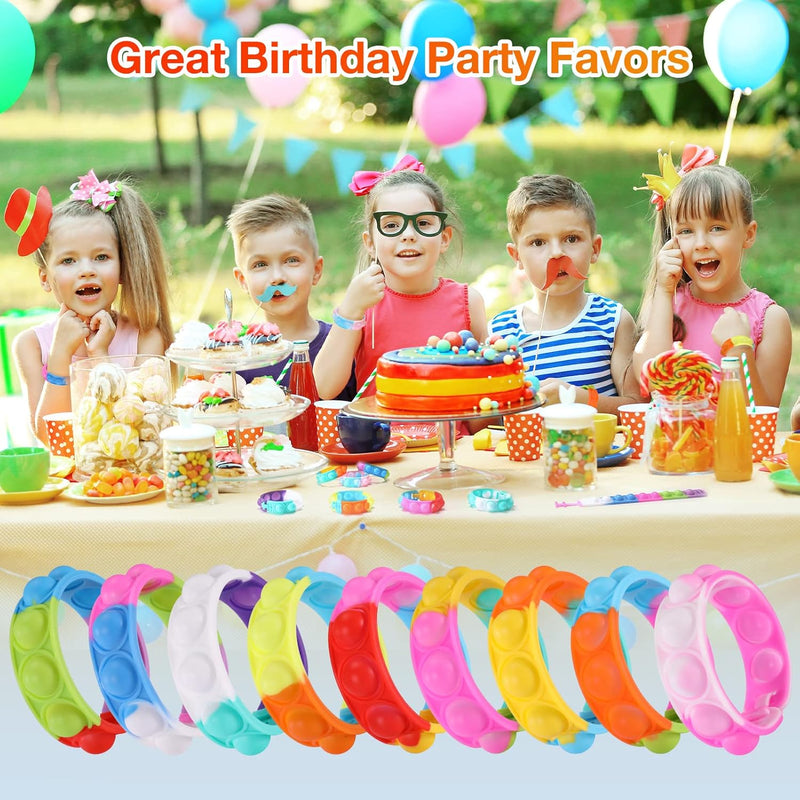 Kids Party Favors Pop Fidget Toys Bulk Its 24 Packs Fidget Bracelet It Birthday