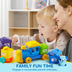 Play-Act Learning Toy for Toddlers, 1-3 Years Old, Counting, Matching & Sorting Montessori Learning Farm Train with 9 Farm Animals